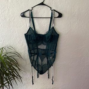 Teal lace bodysuit